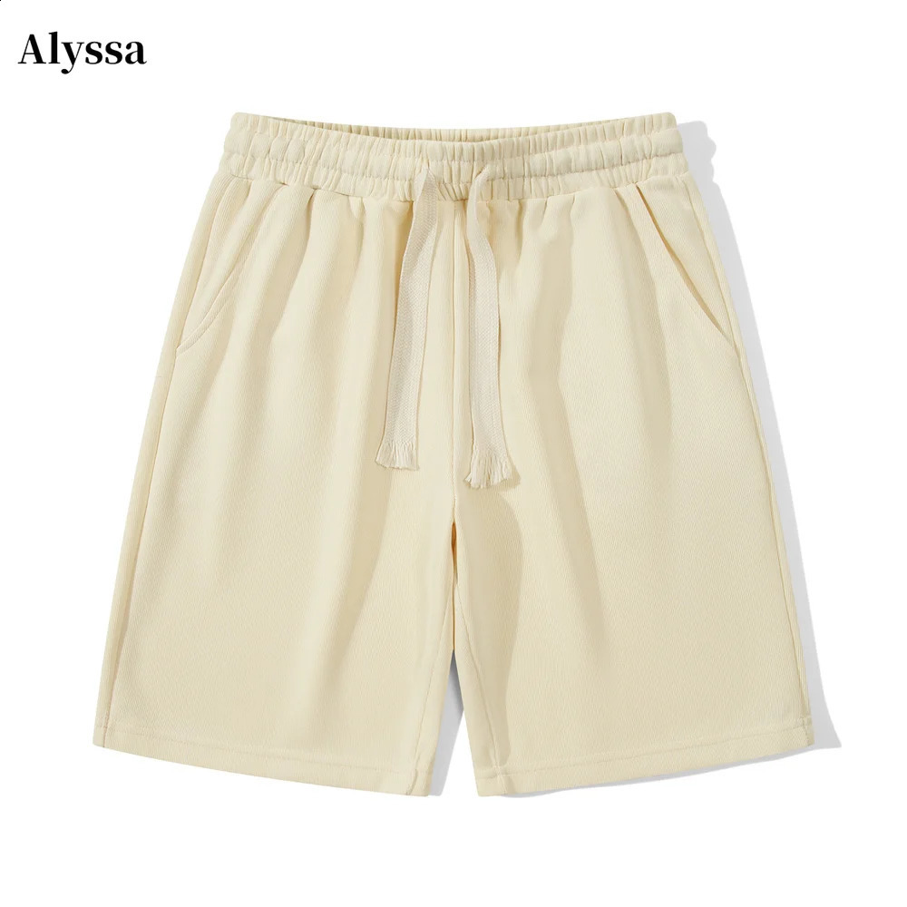 Mens Shorts Sweat for Men Casual Clothing Jogging Sport Short Pants Black Color Drawstring Loose Gym Sports Training 250122