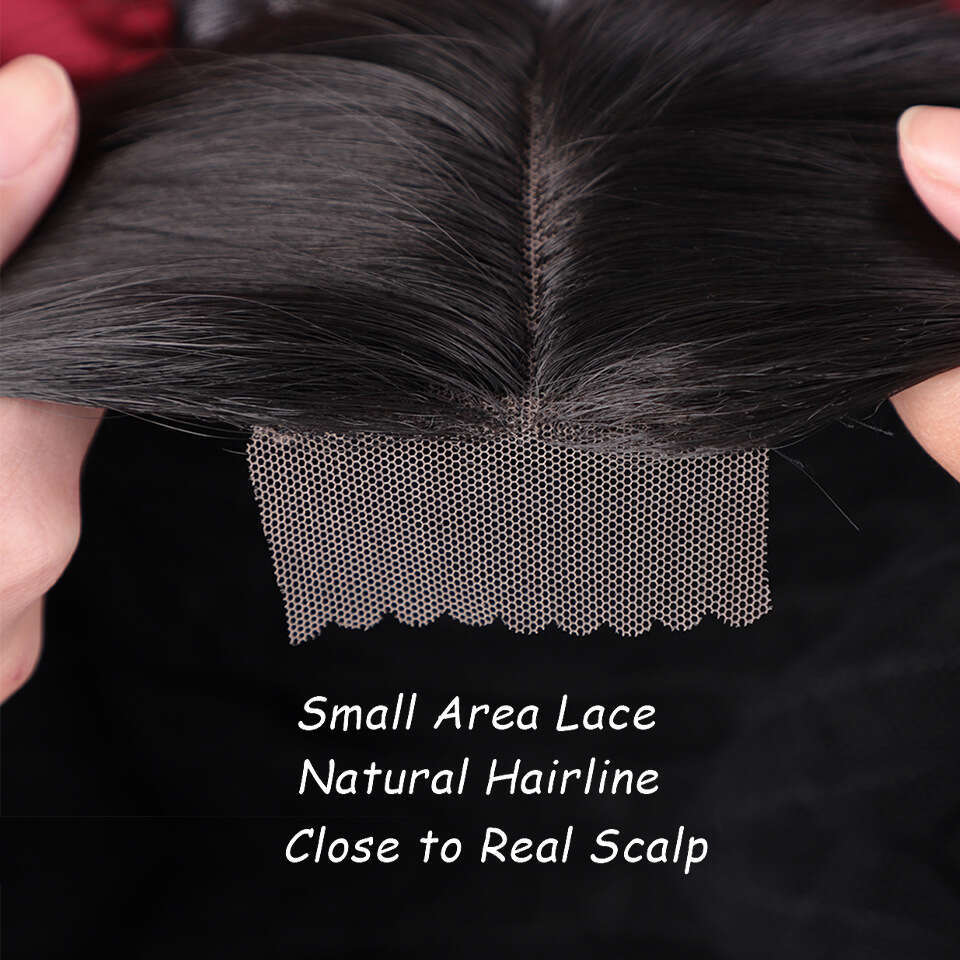 Lace Front Wig Cover T Shape Small Wig For Ladies Lace Front Split Long Roll Wig Headband