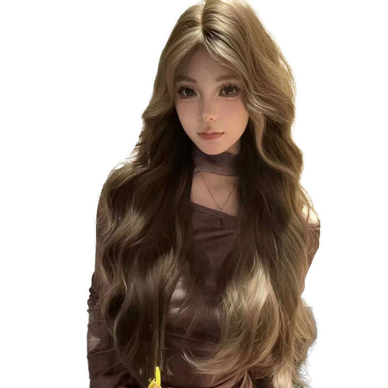 Lace Front Wig Cover T Shape Zhouli Small Lace Internet Famous Women S Long Hair Daily Fashion Natural Simulation Full Head Set Wig