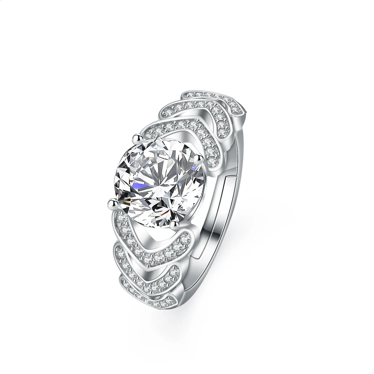 Gra ring two- micro-inlay zircon-plated platinum-plated rose-gold ring Ladys jewelry 250121