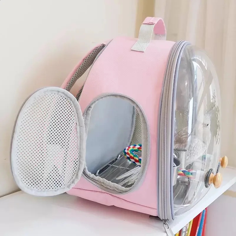 Bird Backpack Bird Travel Bag for Birds ParrotS Small Pet Acrylic Bubble Portable Bird Cage Outdoor Travel Hiking 250121