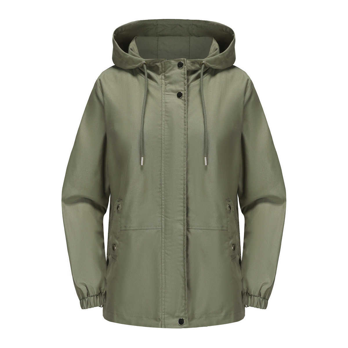 Spring Autumn Casual Windbreaker Womens Loose Windproof Jacket Hooded Long Sleeved Basic Windproof Jacket Women Leather Womens Jacket 241209