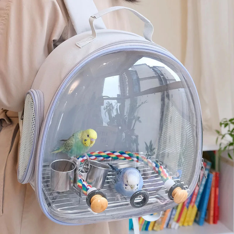 Bird Backpack Bird Travel Bag for Birds ParrotS Small Pet Acrylic Bubble Portable Bird Cage Outdoor Travel Hiking 250121