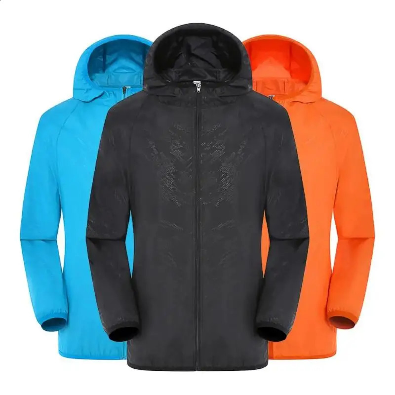 Outdoor Rain Jacket Men Women Reflective Sun Protection Clothing Fishing Hunting Cycling Clothes Quick Dry Skin Windbreaker Coat 250122