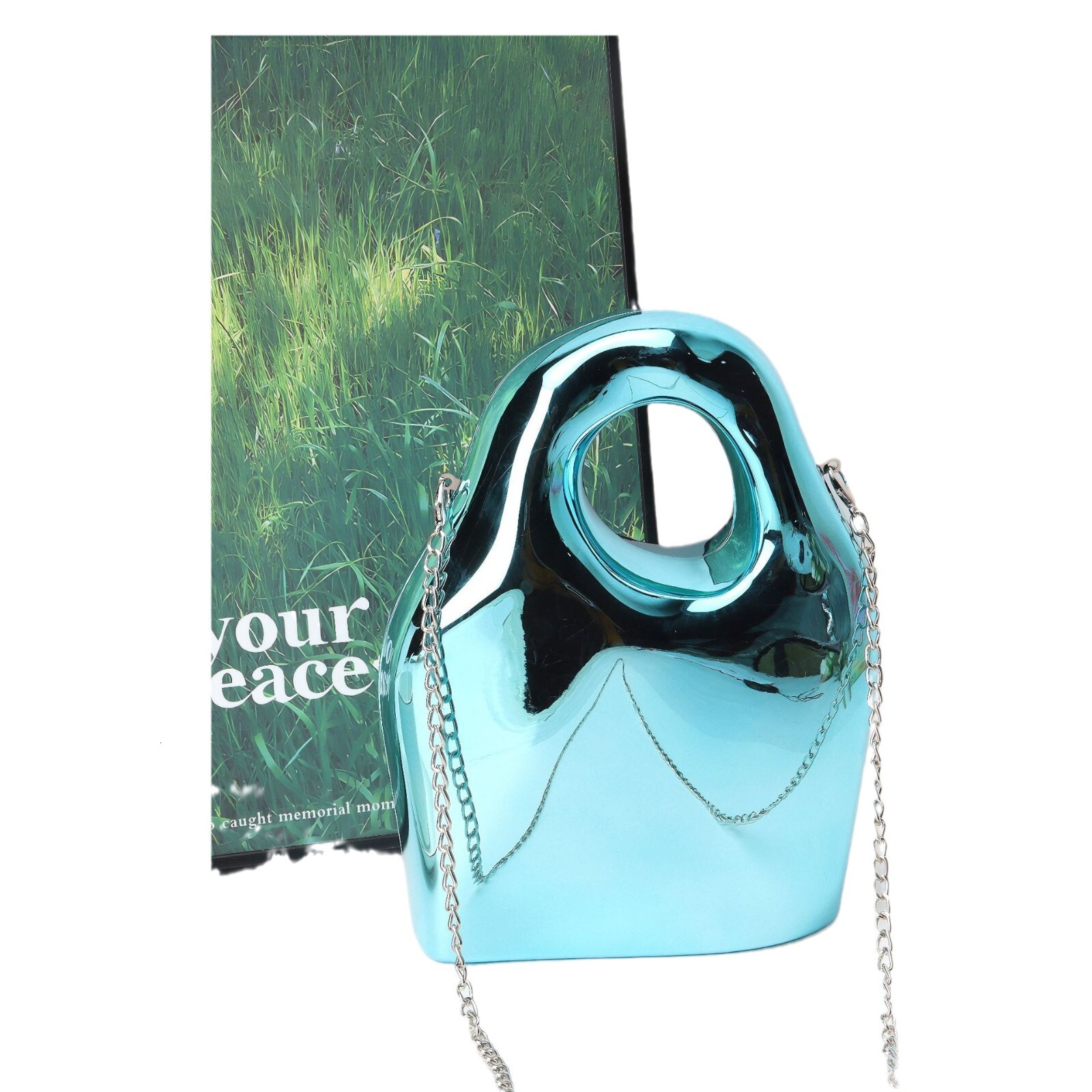 Bucket Shaped Acrylic Dinner Women's Armpit Bag, Fashionable And High-End, Versatile Chain, Single Shoulder Diagonal