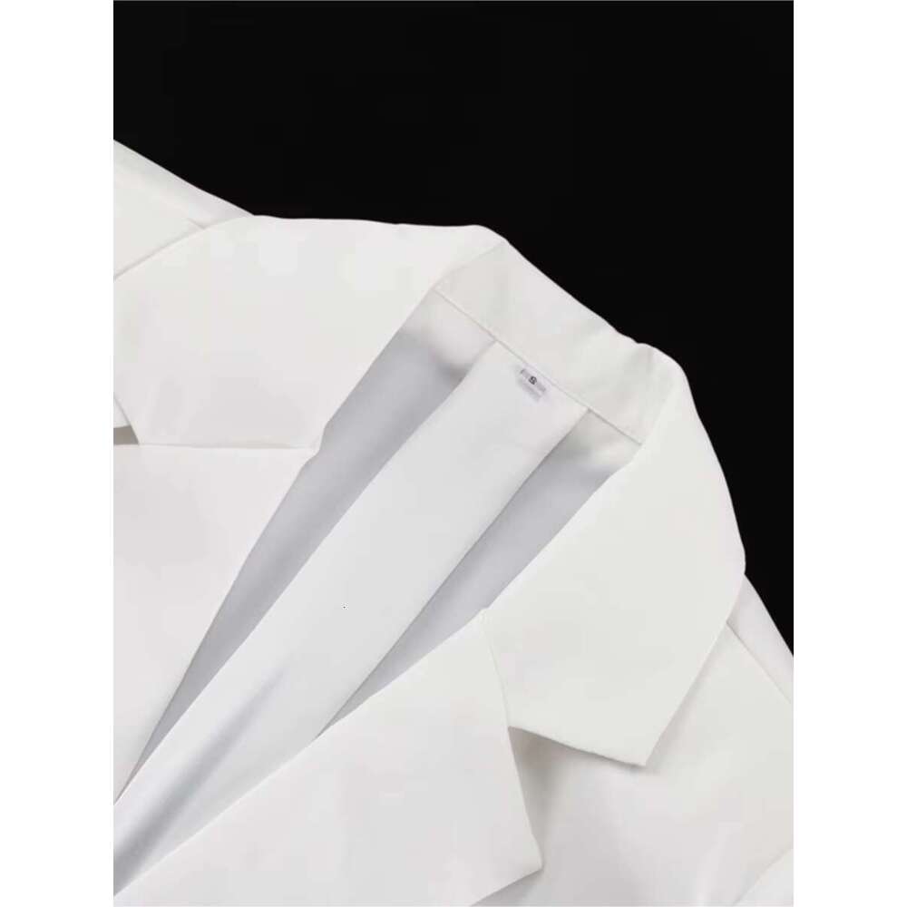 Autumn New White Thin Blazer Suits For Women Long Sleeve Asymmetrical Blazers+Wide Leg Trouser Casual Elegant Two-Piece Set