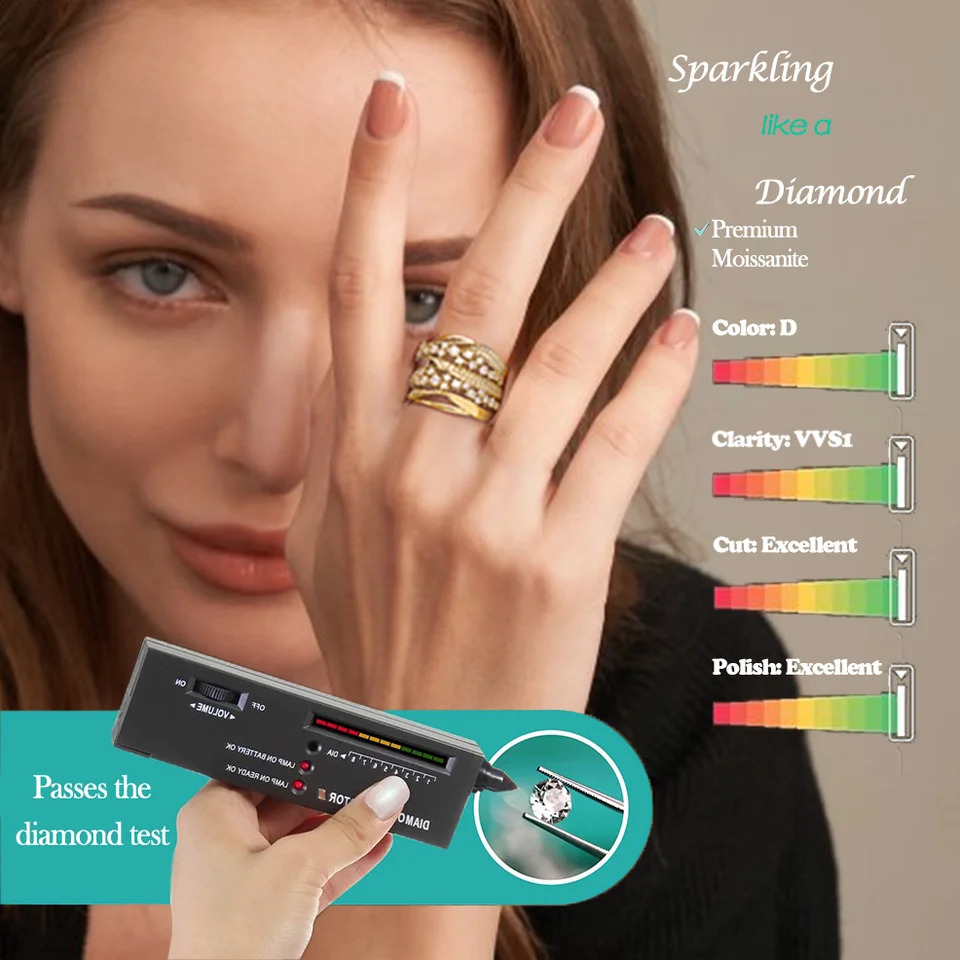 1.296cttw Elegant S925 Sterling Silver Gold-Plated Criss-Cross Cluster Ring for Women - Muth Brilliant Cut Stones 250121