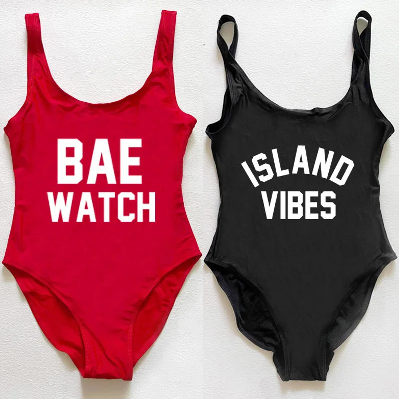 BAE WATCH Swimsuit One Piece Swimwear Women ISLAND VIBES Swimsuits MELANIN Bathing Suit JAMAICA Plus Size Bodysuit S3XL Woman 250121