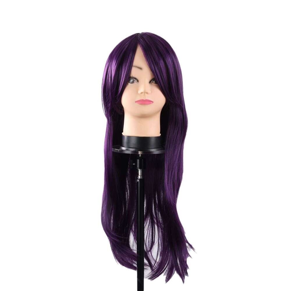 Lace Front Wig Cover T Shape Cm Curly Purple Women S Front Lace Wig With Small Lace Medium Split Pickled Long Curled Hair Synthetic Headset