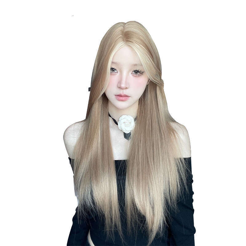 Lace Front Wig Cover T Shape Erying Split Women S Hair Forehead Lace Full Head Cover Wig Long Straight Hair