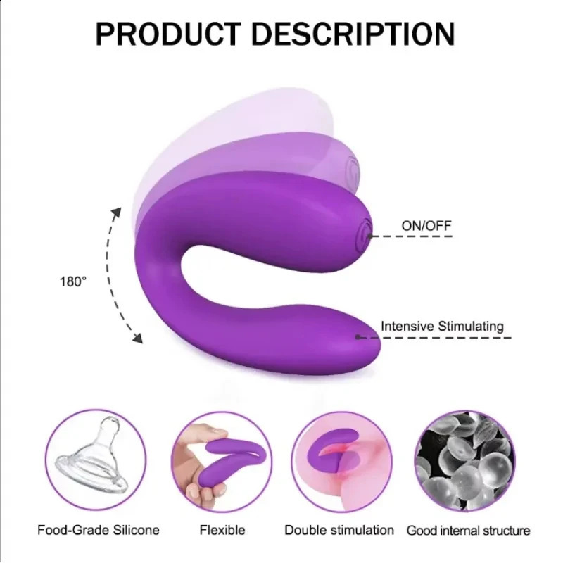 Adult Vibrator Clitoris Nipple G-spot for Women Vagina Clitoris Stimulate U Type Vibrator G-Spot Vibrating Sex Toys for Female 250114