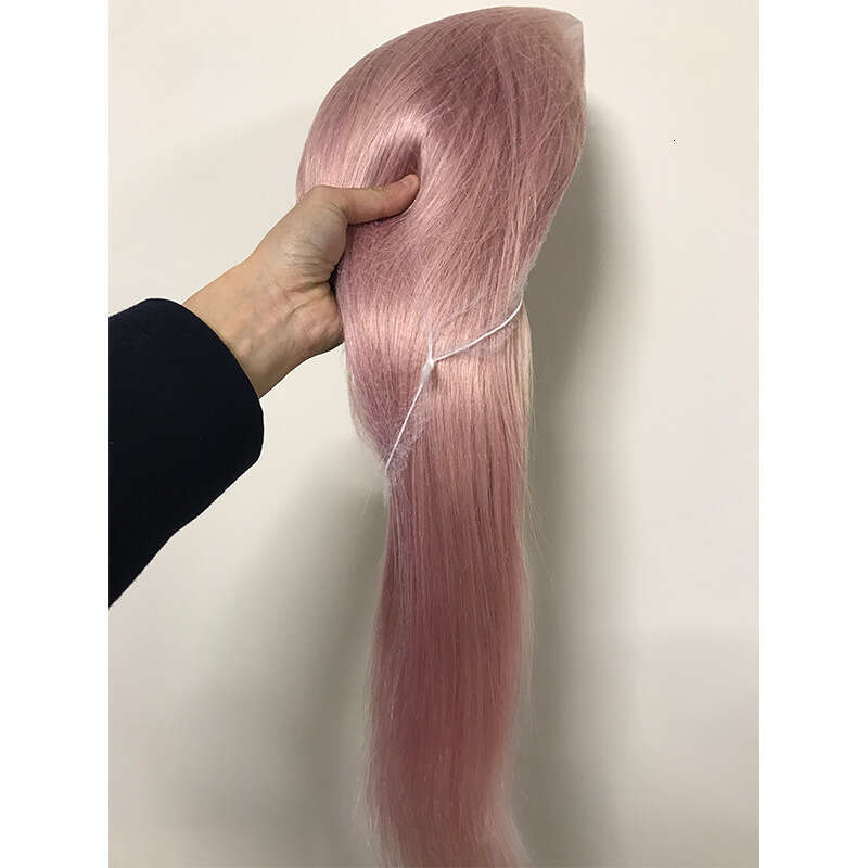 Lace Front Wig Cover T Shape Lace Headset LACE WIG X Straight Rose Gold Sakura Pollen Real Long Hair