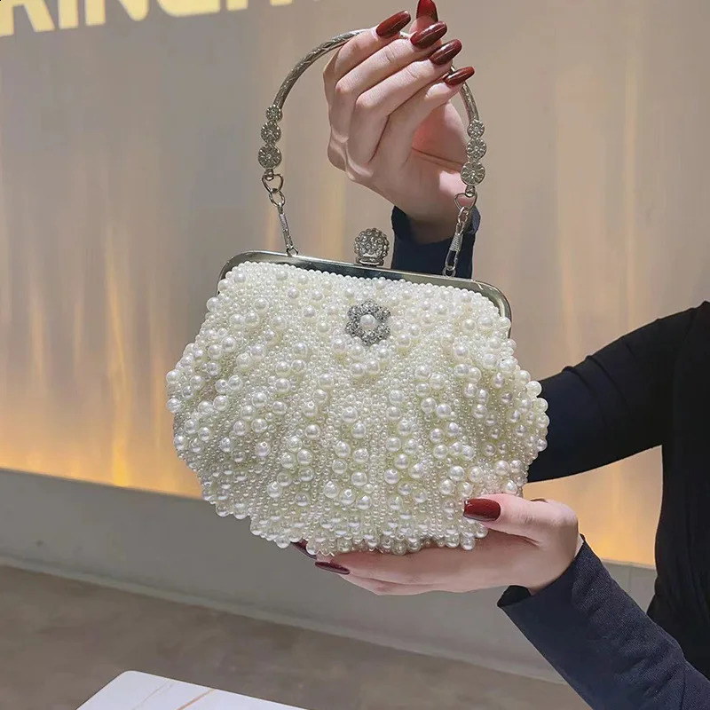 Womens Evening Bag Artificial Pearl Purse Evening Clutch Bag Wedding Purse Bridal Prom Handbag Party Bag 250122