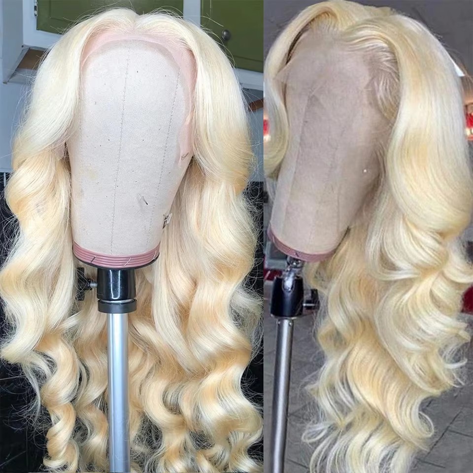 Blonde Body Wave Lace Front Wig HD Transparent Lace 13x4 raw Human Hair Wig 613 Pre Plucked Full Frontal Wigs For Black Women