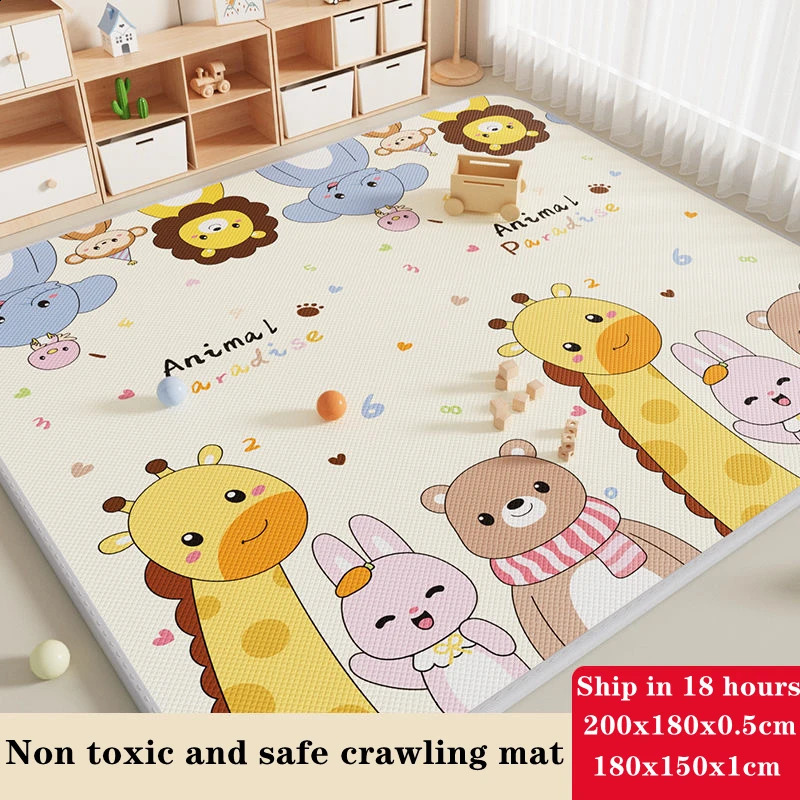 Non-toxic Large Size Environmentally Friendly Thick Baby Crawling Play Mats Pattern Carpet Play Mat for Childrens Rug Gifts 250118
