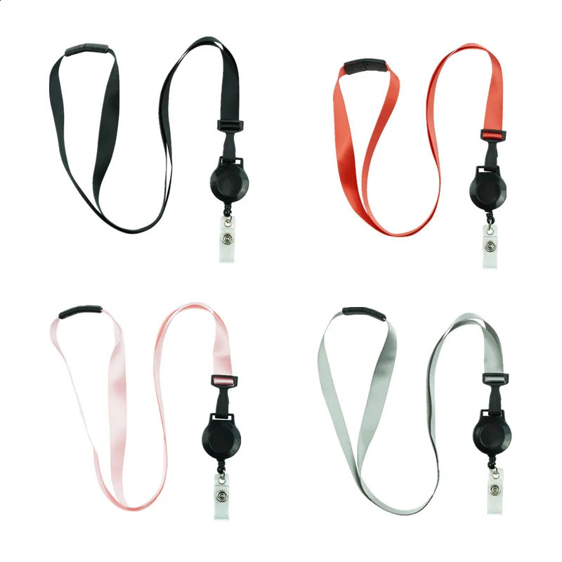 Retractable Work Pass Card Sleeve Neck Strap ID Holders Name Badges Lanyards Strap Keys Rope Lanyards 250120