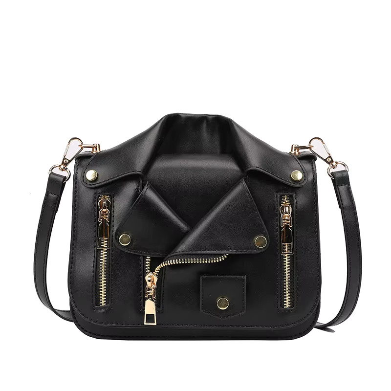 Leather Jacket Cosplay Shoulder Bag Designer Women's PU Attractive Punk Style Crossbody Bags For Girls