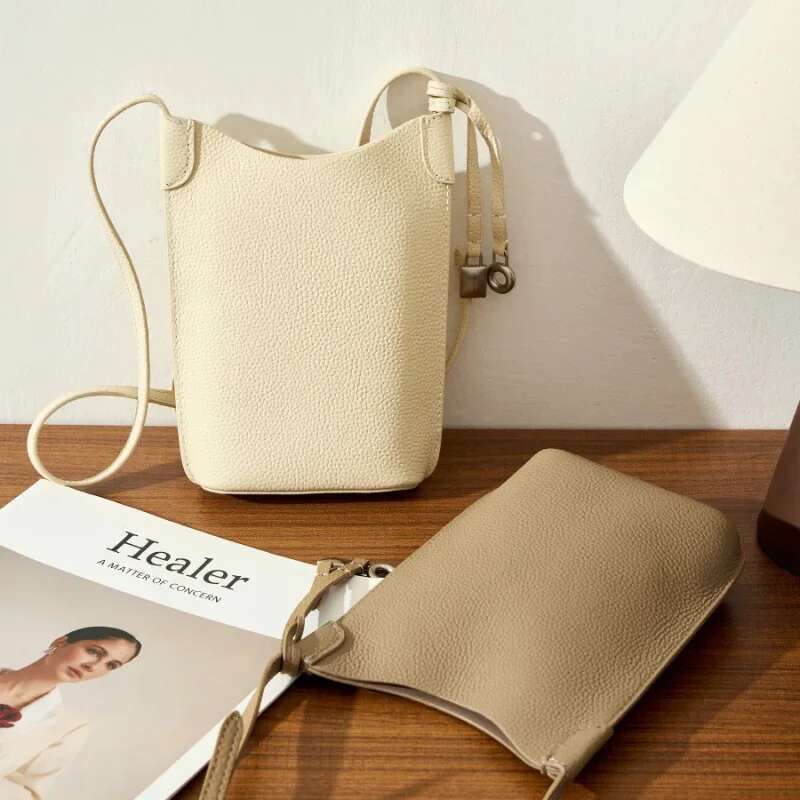 Women's Genuine Leather Crossbody Bags Top Layer Cowhide Mobile Phone Mini Bag