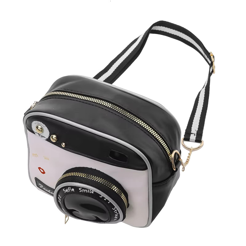 1/2Pcs Camera Shape Women New Fashion PU Single Shoulder Bags Retro Small Square Women's Novel Chain Crossbody Bag Female