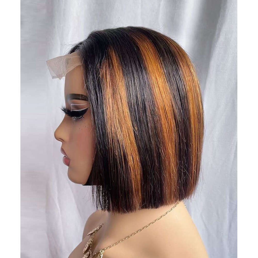 Lace Front Wig Cover T Shape Full Real X Front Lace Fashionable BOBO Wig Headband Hot Selling Bob Style Short Straight Hair