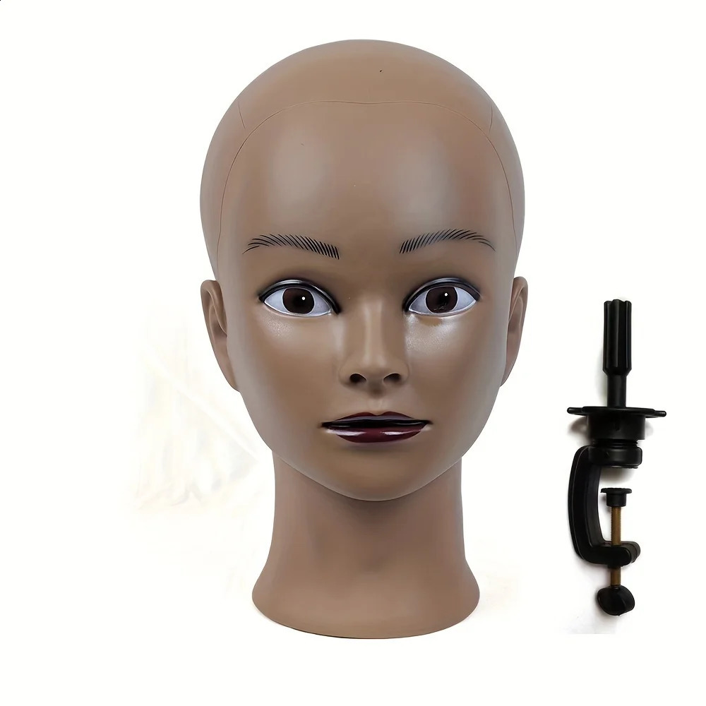 Female professional beauty wig making with bald head model head display wig glasses with bracket 250114