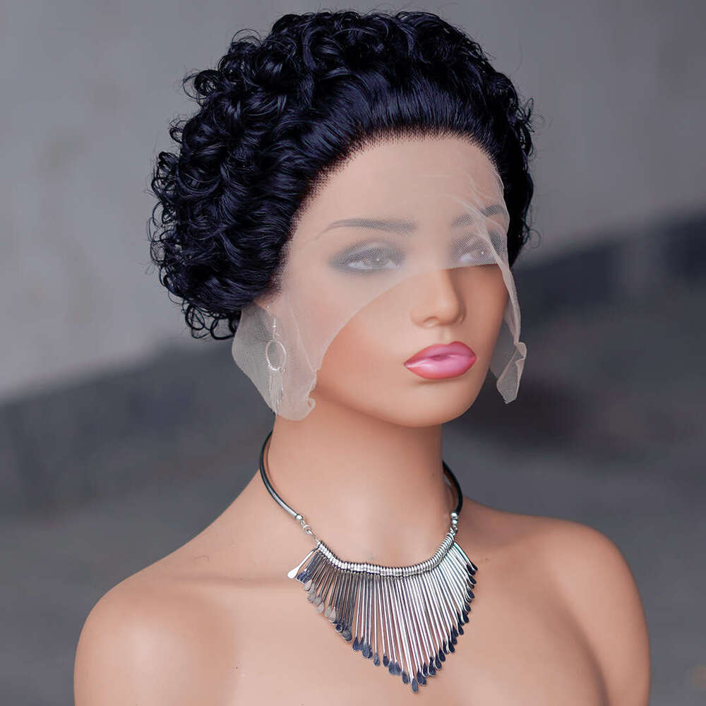 Lace Front Wig Cover T Shape Chanxiu Real Person Wig Short Small Hair Set Front Lace Elf E Curly Wigs