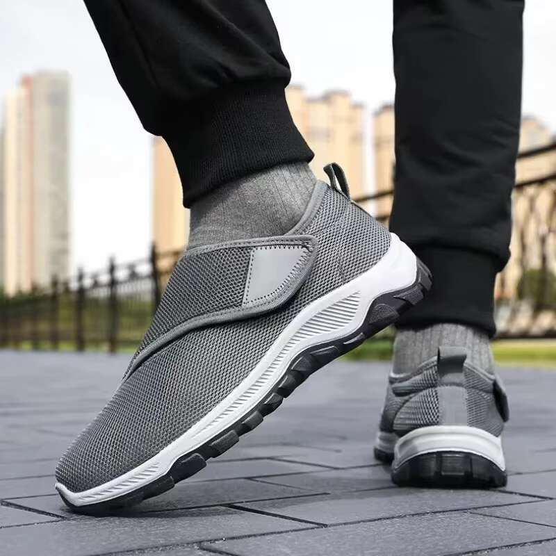 Men's Casual Comfortable Soft Diabetic Man Shoe Adjustable Wide Feet Flat Outdoor Anti-slip Male Tennis Shoes tenis