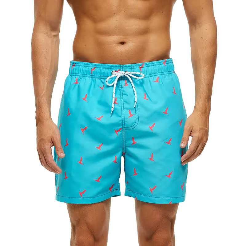 Flamingo Print Board Men Fashion Swimwear Shorts Trunk Sports Pants Men's Briefs Swimsuit Kid's Fruit Beach Short Boy