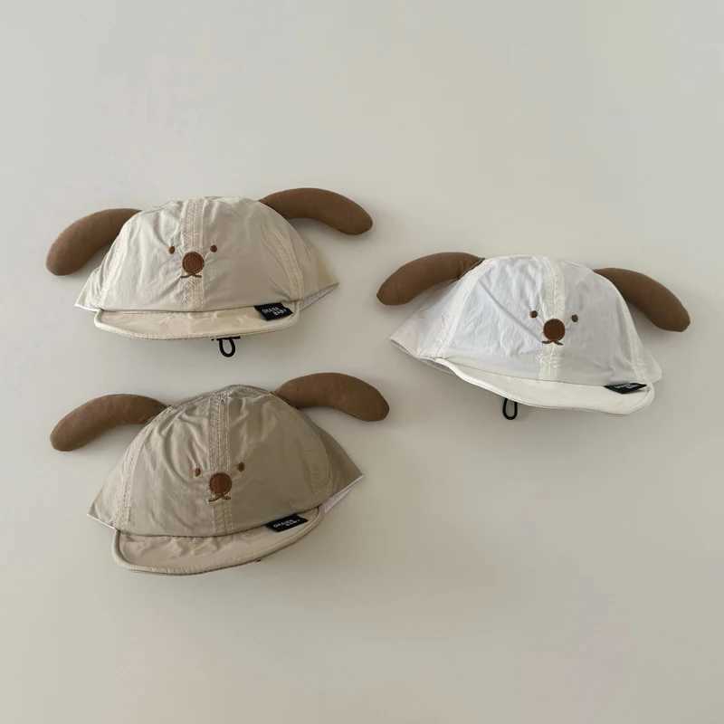 Spring Summer Kids Boys Girls Baseball Hats Cartoon Dog Pattern Thin Breathable Quick Drying Baby Sun Hat Outdoor Children Peake M250121