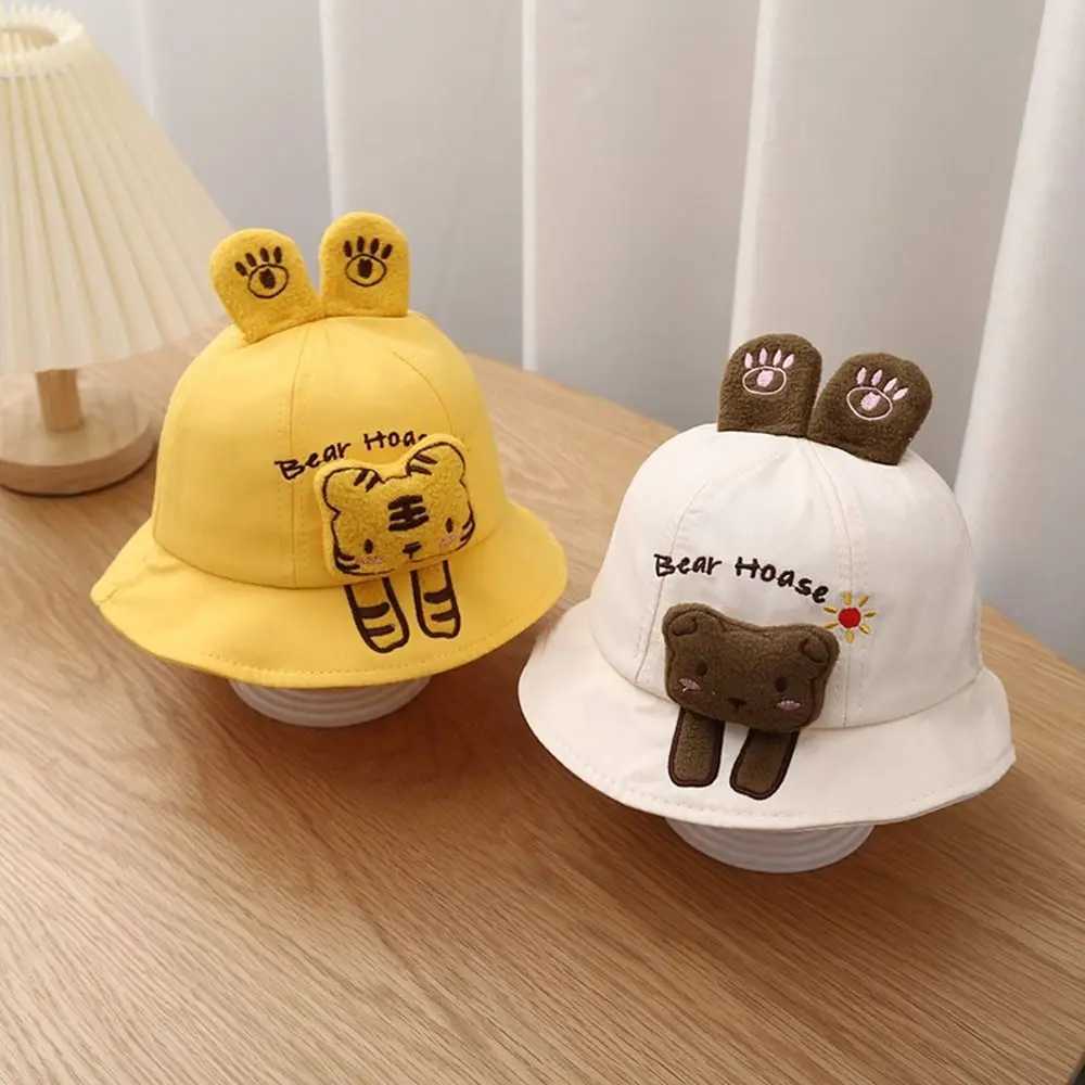 New Summer Panama Baby Girls Hats Cartoon Boys Fisherman Hat Baby Sun Hat Outdoor UV Bucket Hat Toddler Kids Panama Sun Cap T250121