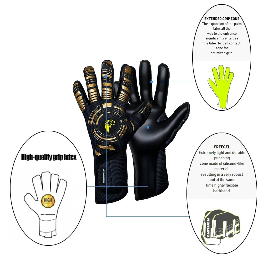 Goalkeeper Gloves Strong Grip Soccer Goalie Goalkeeper Gloves Size 678910 Thickened Latex Football Gloves Kids Youth Adult 250107