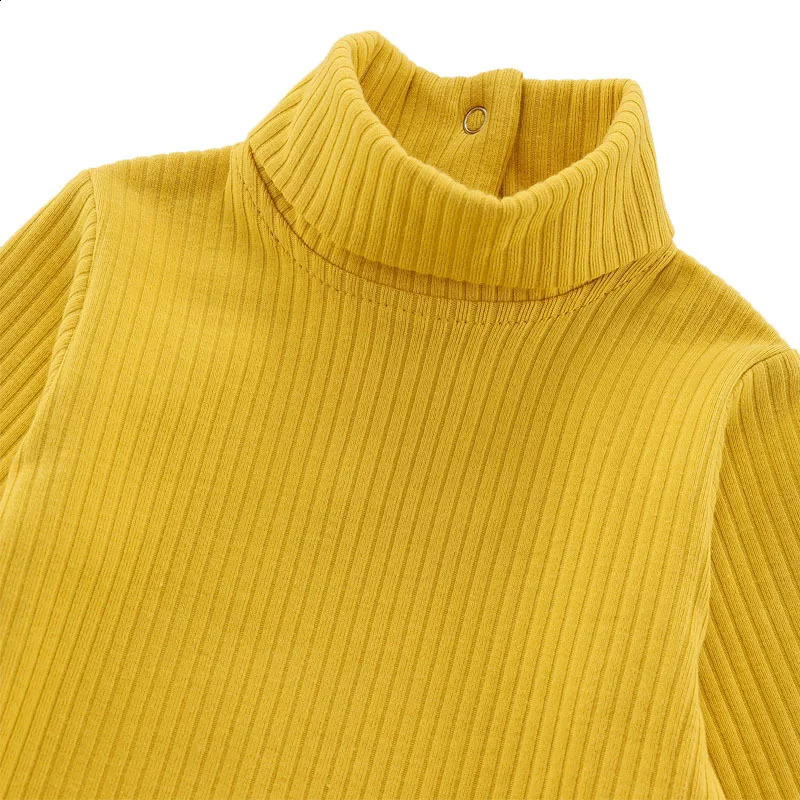 3 Pcs 100% Cotton Baby Bodysuits Girl Rompers Boy Jumpsuit Toddler Jumper Body Long Sleeve Turtle Neck High Collar Autumn Winter 250121