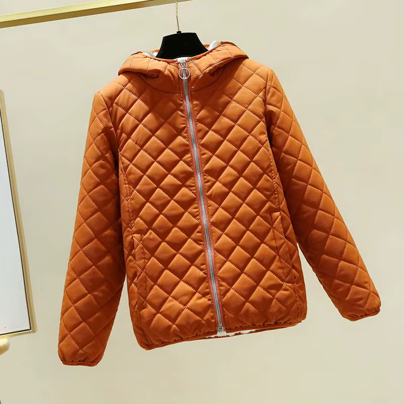 2023New Autumn Winter Women Thin Light Short Parkas Fleece Thicken Warm Female Cotton Padded Jacket Casual Outwear