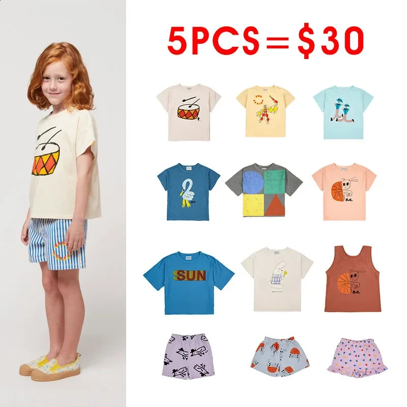 Clearance T Shirt 2024 Summer Kids Clothes Girls Pants Skirts Baby Childrens Short Sleeve Shirts Clothings Top 250116