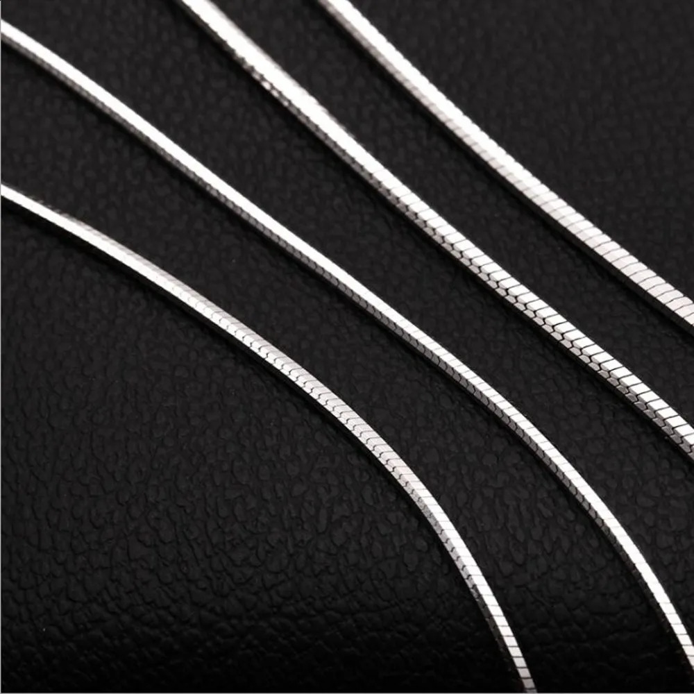 BOCAI Real S925 Sterling Silver Jewelry Platinum Plated Man and Woman Necklace Snake Bone Chain Korean Fashion Birthday Gift 250120