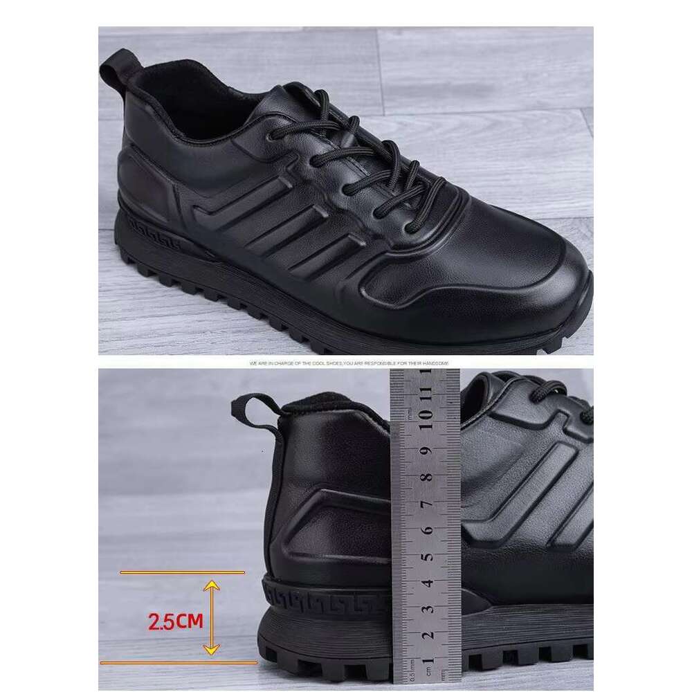 Genuine Leather Shoes Men Thick Bottom Top Layer Cowhide Trekking Running Sneaker Soft Outdoor Hollow Out Breathable Size 37 45
