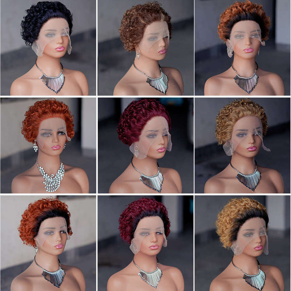 Lace Front Wig Cover T Shape Chanxiu Real Person Wig Short Small Hair Set Front Lace Elf E Curly Wigs