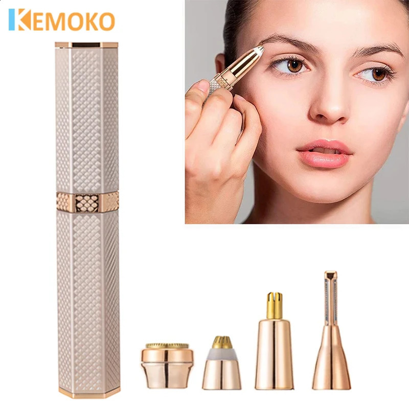 Electric Razor for Women 4 In 1 Lady Shaver Eyebrow Trimmer Nose Hair Epilator Rechargeable Eyebrow Trimmer Hair Removal 250121
