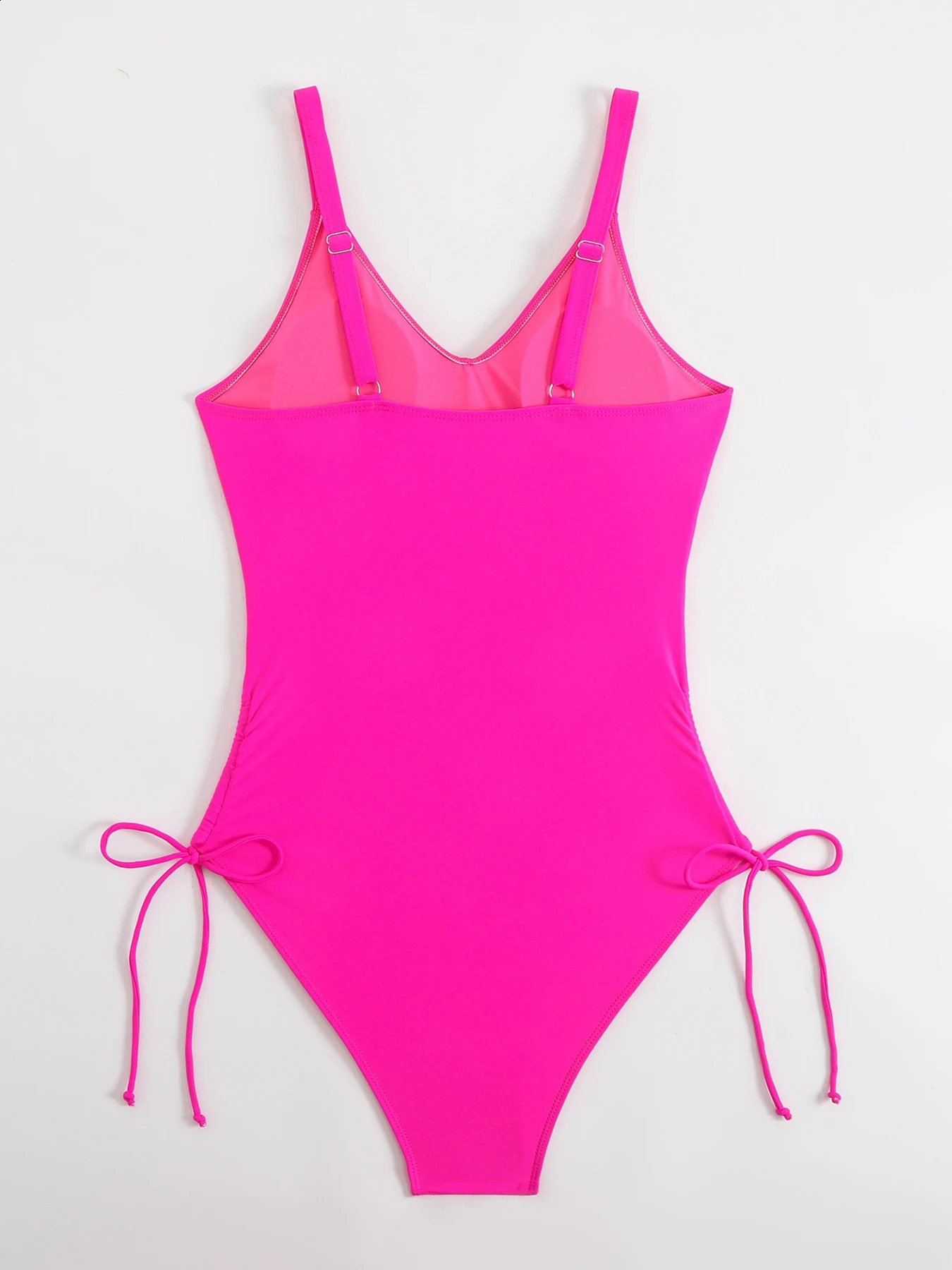 Sexy Plus Size Mesh Patchwork One Piece Swimsuit For Women Cross Swimwear Female Drawstring Bodysuit Bathing Suit Beachwear 250117