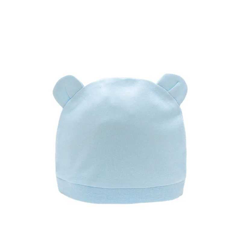 Korean Baby Pure Cotton Hat Cute Knitted Warm Newborn Cap Infant Beanie Solid Color Baby Girl Boy Soft Crochet Hats with Wing M250121