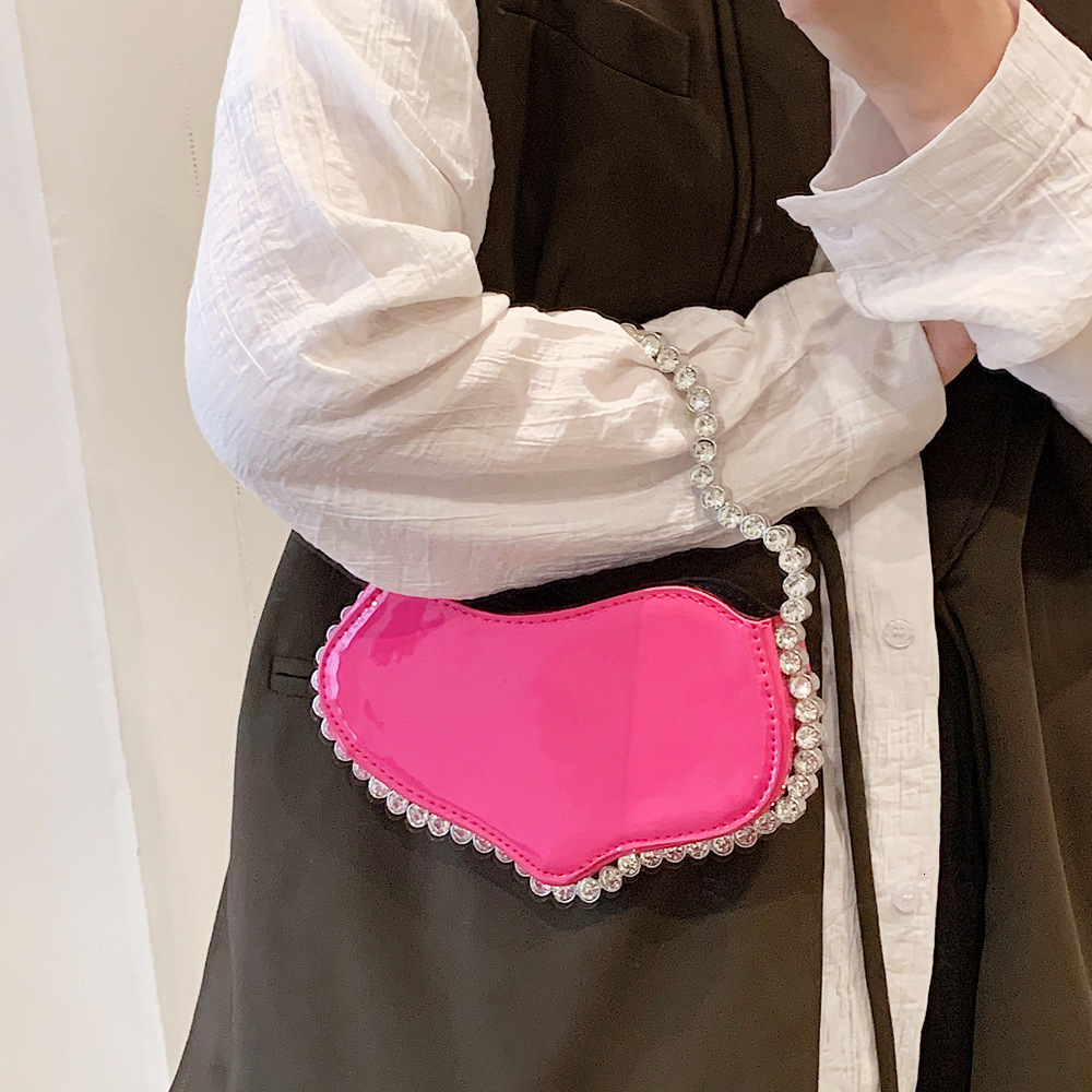 2023 New Water Irregular Women's Banquet Bag, Set Sparkling Diamond French Mobile Phone Handheld Bag