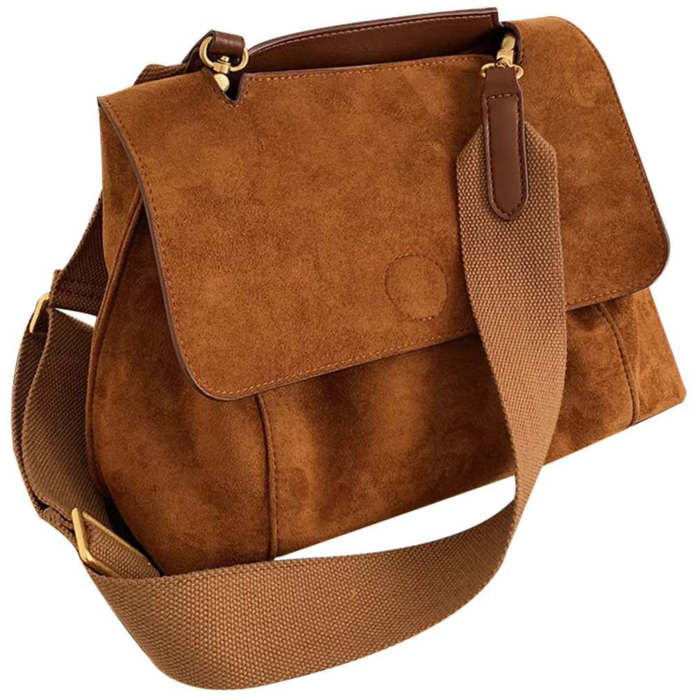 Women Crossbody Purse Adjustable Strap Frosted Satchel Large Capacity Solid Color Female Casual Bag