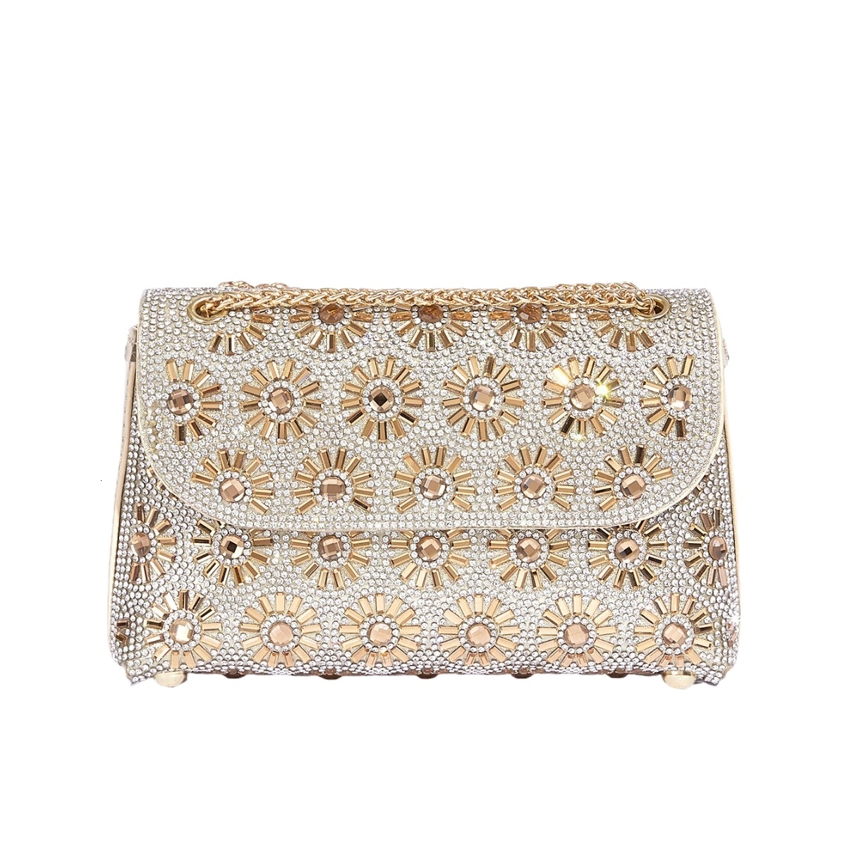 New Shoulder Trendy Chain Party And Dinner Bag, Fashionable Women's Small Square