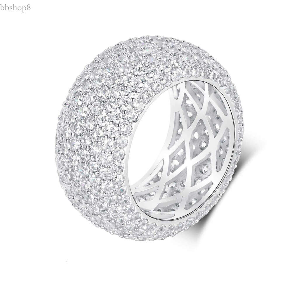 Mens Iced Out Baguette Dia Engagement Sier VVS Moissanite Champion Custom Hip Hop Ring