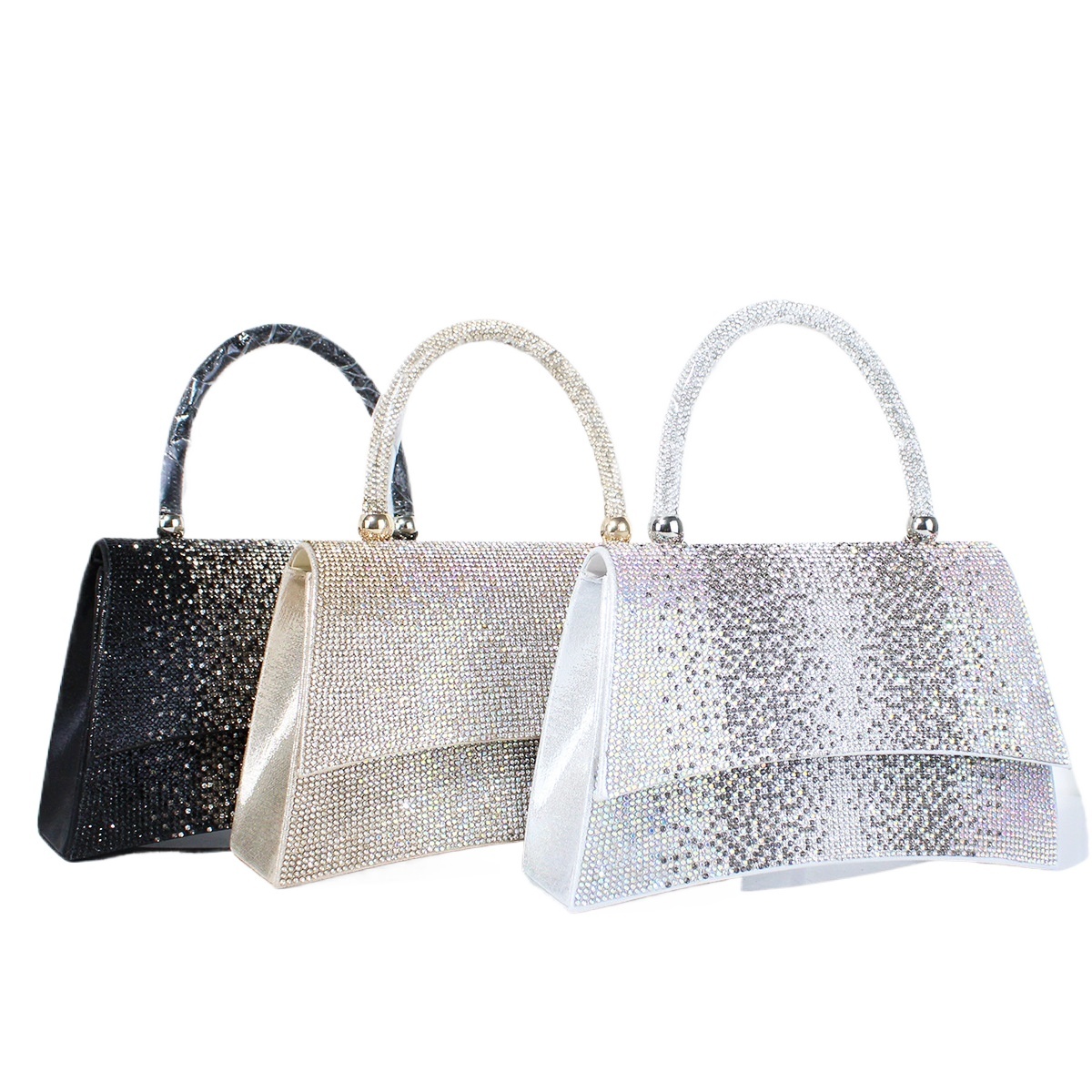 New Bag Exquisite Rhinestone Gradient Chain Women's Evening Banquet Bag