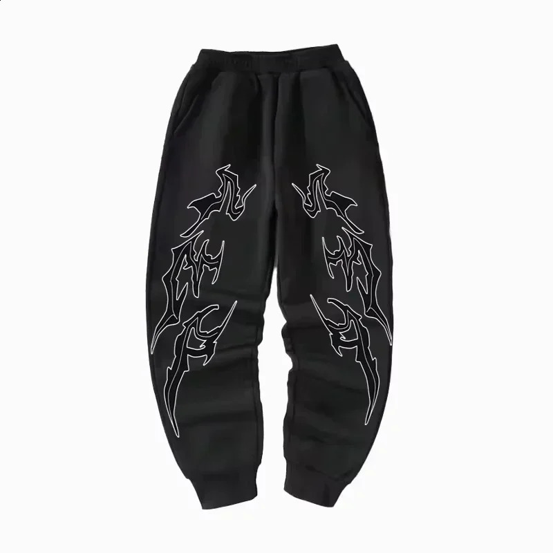Mens Dark Brown Thorns Totem Casual Sweatpants - Elastic Fabric Drawstring Belt Geometric Pattern Perfect for Four Seasons 250116
