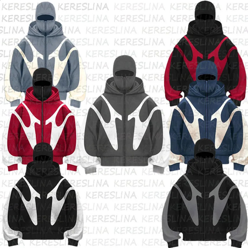 High Street Casual Hoodie Gothic Letter Print Pattern Mens and Womens Fashionable Harajuku Retro Y2K 250109