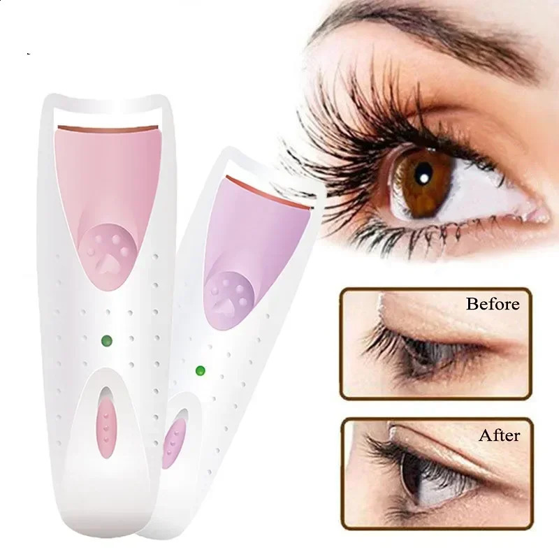 Electric Eyelash Curler Pink Lasting And Portable Shaping Curling Clip Charging Model Fast Heating 250115