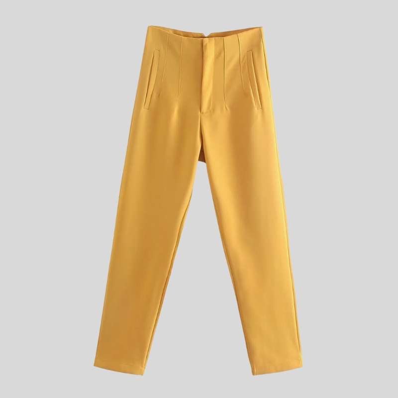 New best-selling European and American style fashion classic women's clothing high waist and thin slim casual trousers