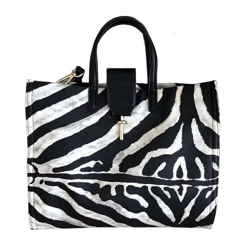 Fashion Zebra Pattern Handbags Big Women Tote High Quality Leather Casual Female Shoulder Bags Large Capacity Messenger Bag